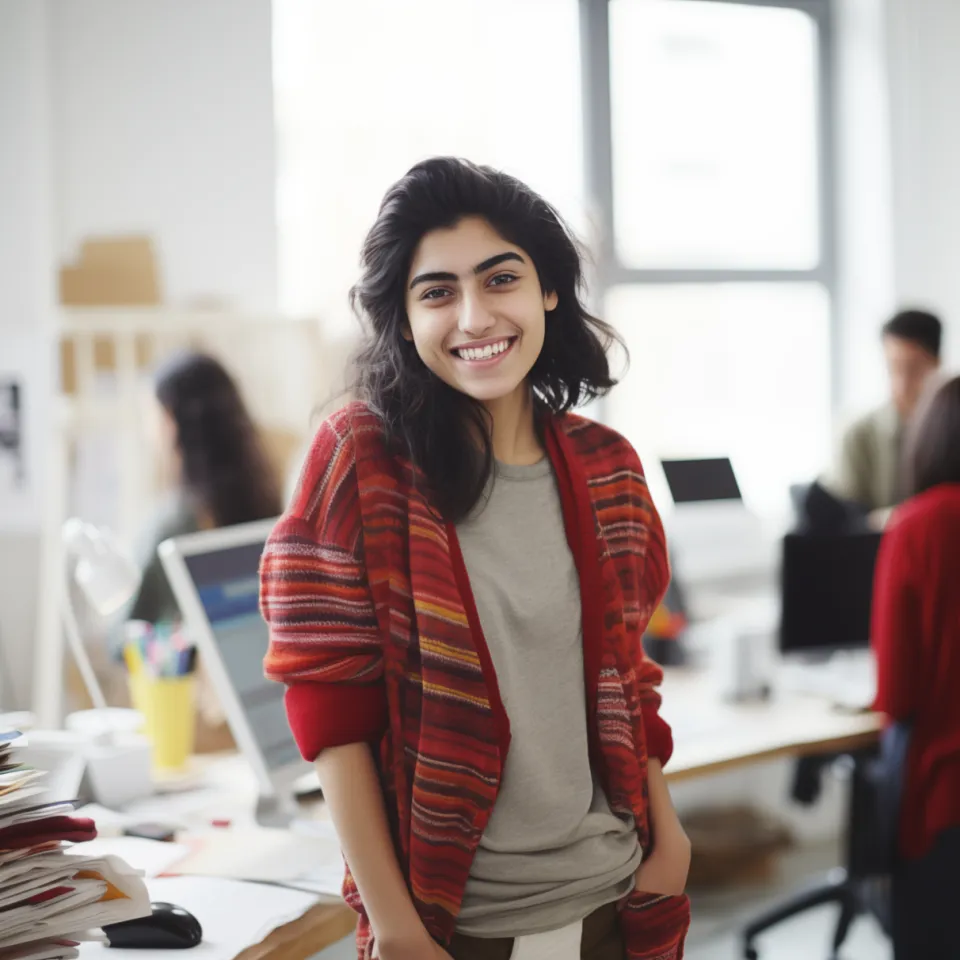 Emprendedora española sonriente